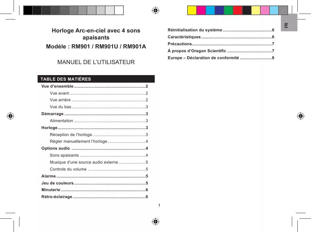 Mode d'emploi OREGON RM901U