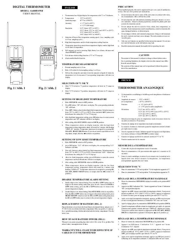 Mode d'emploi OREGON SA880SSWR