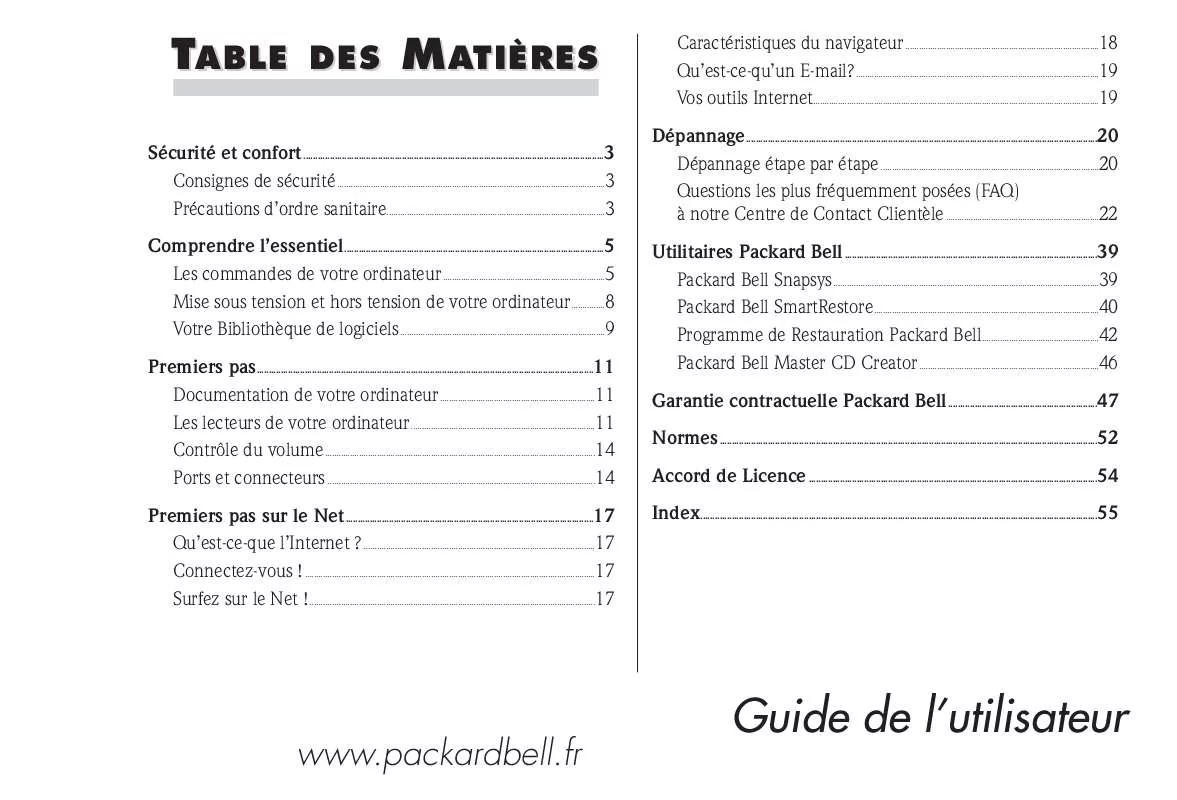 Mode d'emploi PACKARD BELL IMEDIA 5644