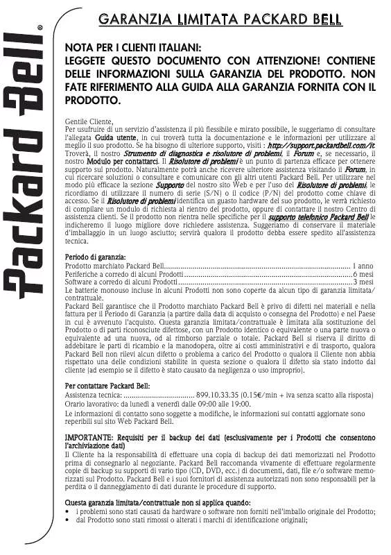 Mode d'emploi PACKARD BELL STORE&PLAY3500 3'5EXTHD160UK