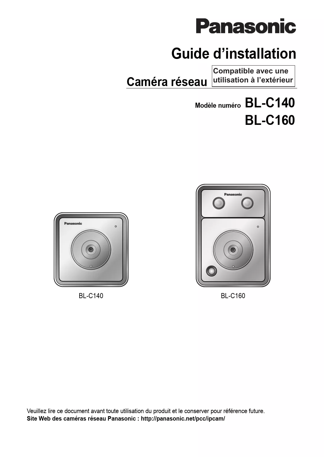 Mode d'emploi PANASONIC BL-C160CE