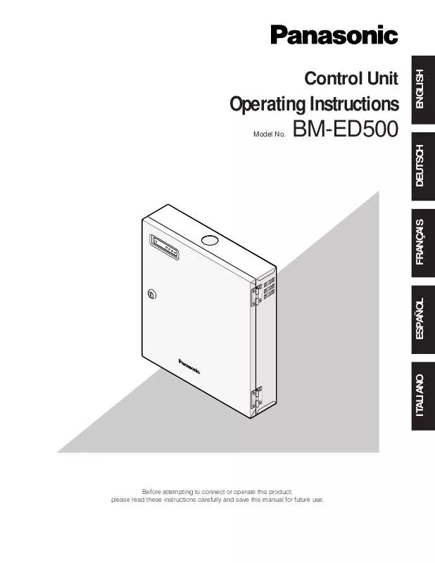 Mode d'emploi PANASONIC BMED500