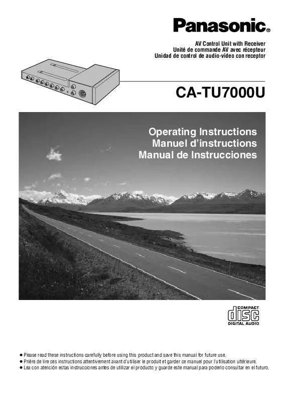 Mode d'emploi PANASONIC CATU7000U