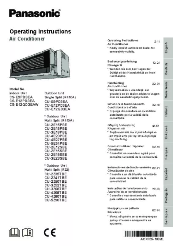 Mode d'emploi PANASONIC CSE12QD3EAW