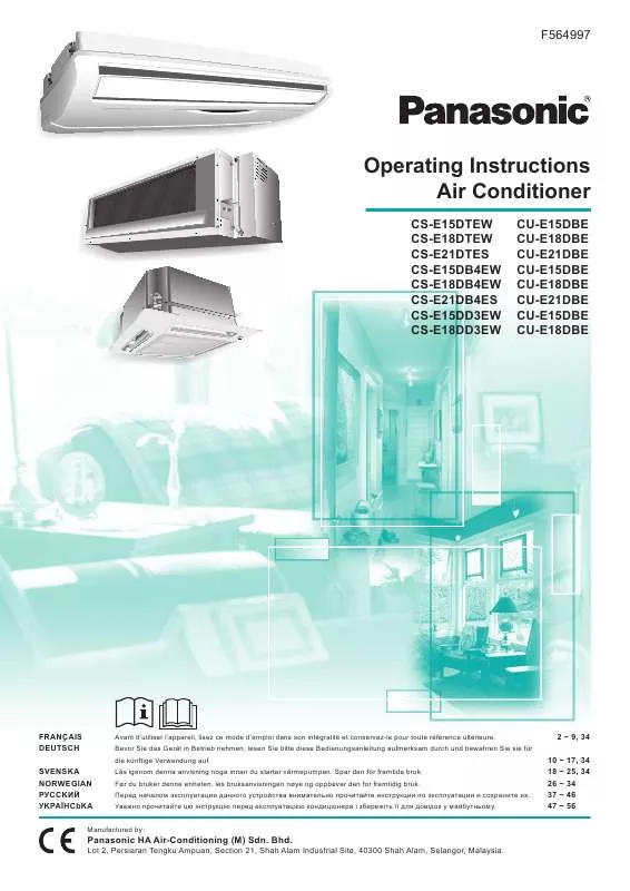 Mode d'emploi PANASONIC CS-E21DB4ES