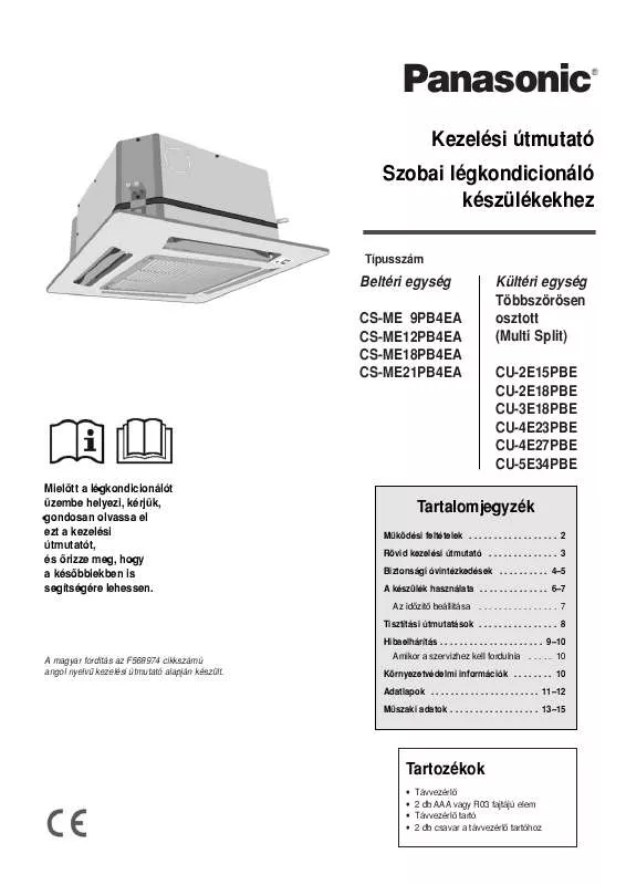 Mode d'emploi PANASONIC CSME12PB4EA