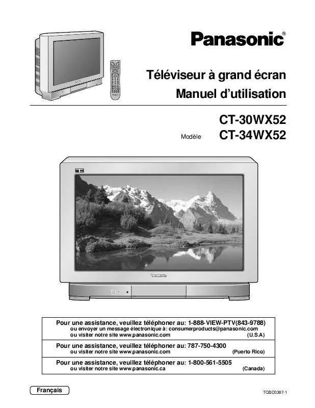 Mode d'emploi PANASONIC CT-34WX52