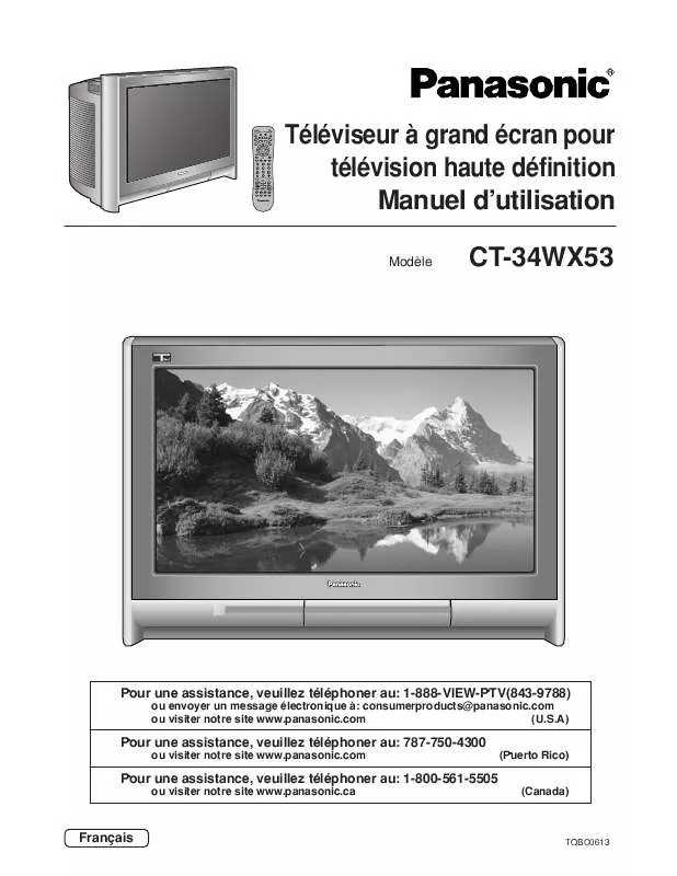 Mode d'emploi PANASONIC CT-34WX53