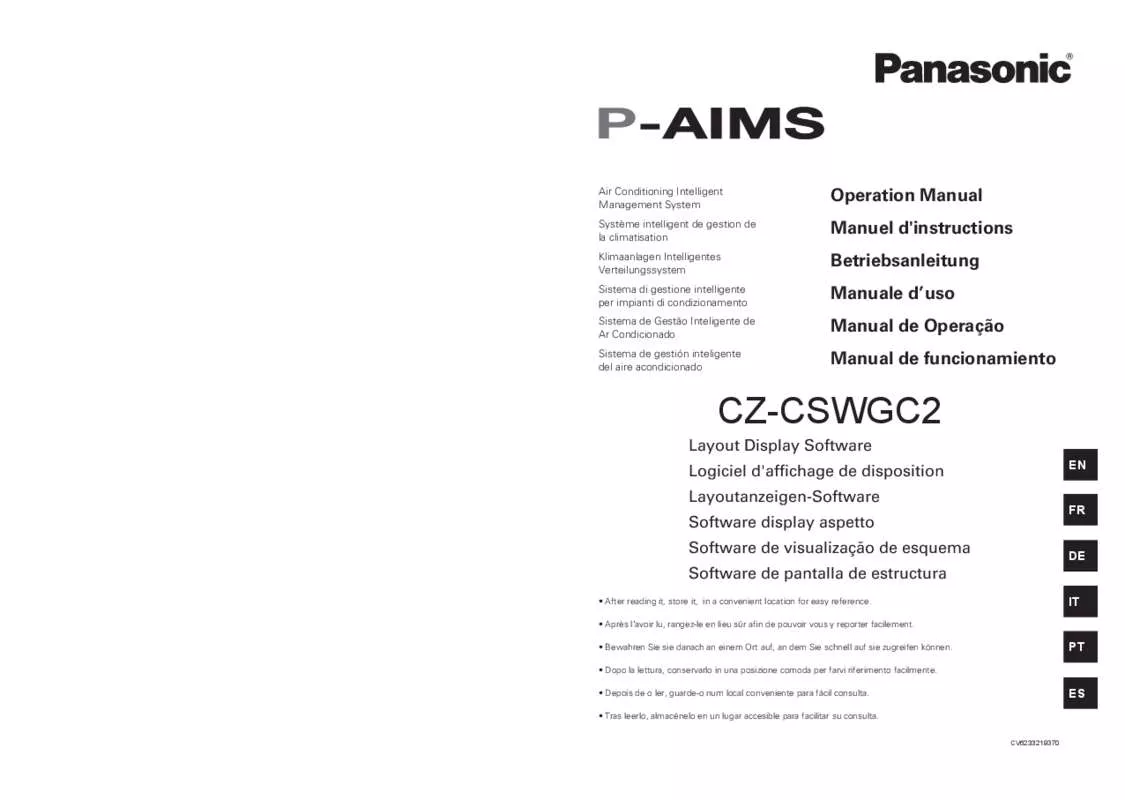 Mode d'emploi PANASONIC CZ-CSWGC2