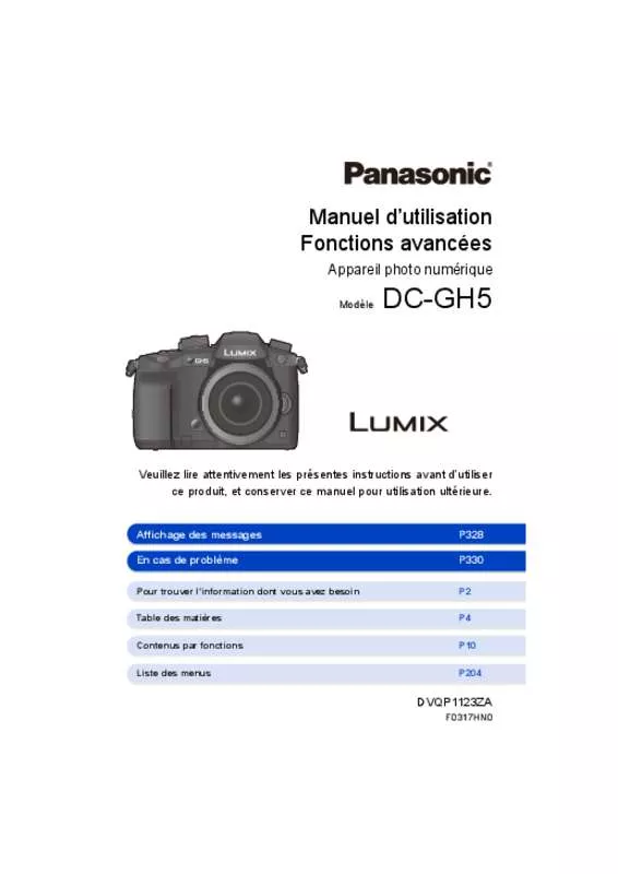 Mode d'emploi PANASONIC DCGH5EF