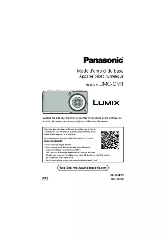 Mode d'emploi PANASONIC DMCCM1EF