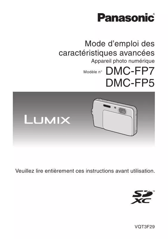 Mode d'emploi PANASONIC LUMIX DMC-FP5EG