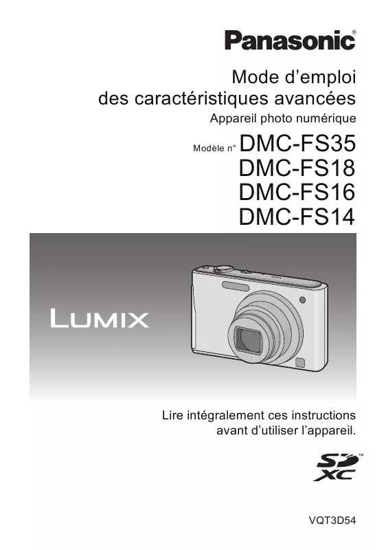 Mode d'emploi PANASONIC LUMIX DMC-FS14EB