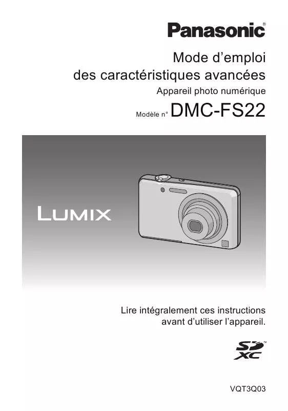 Mode d'emploi PANASONIC DMC-FS22EG