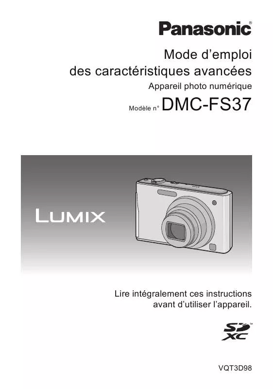 Mode d'emploi PANASONIC LUMIX DMC-FS37EB