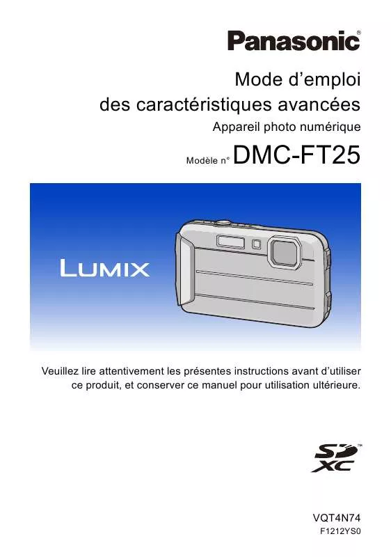 Mode d'emploi PANASONIC DMC-FT25EB