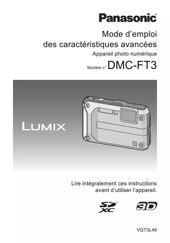 Mode d'emploi PANASONIC LUMIX DMC-FT3EB