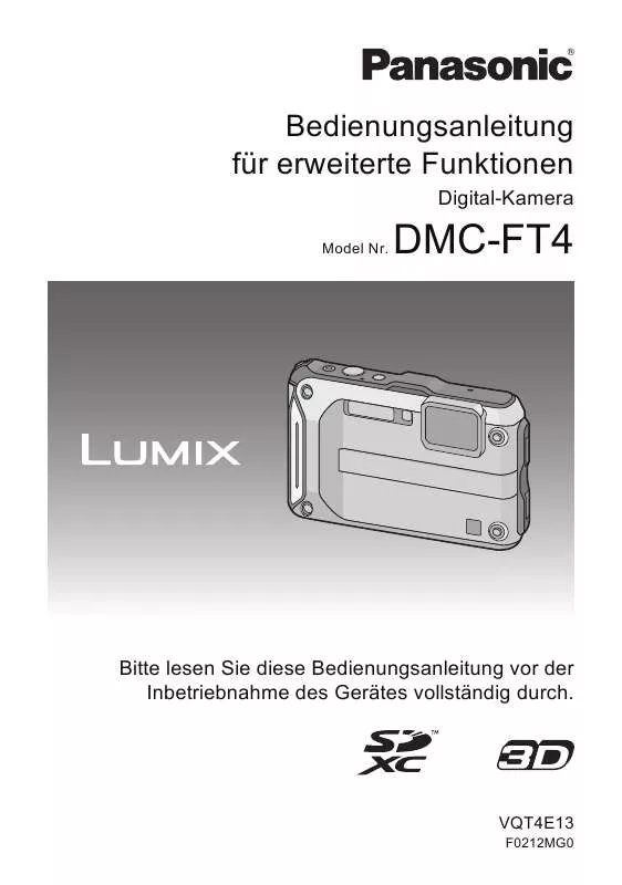 Mode d'emploi PANASONIC DMCFT4EG