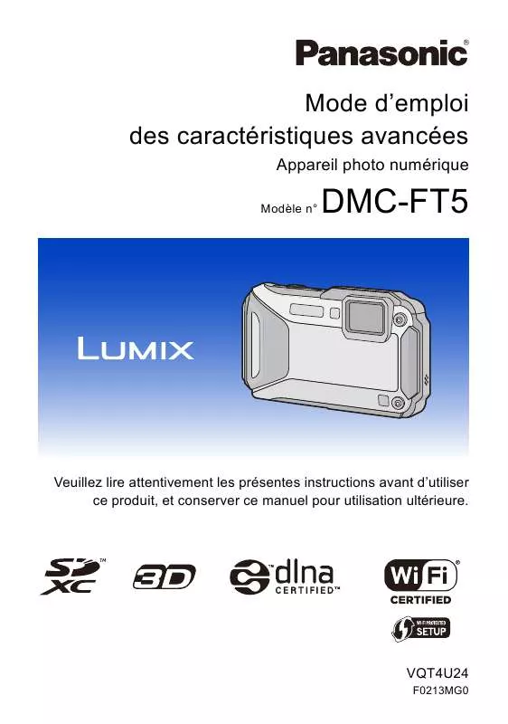 Mode d'emploi PANASONIC DMC-FT5EF