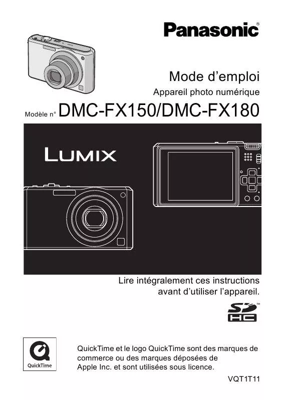 Mode d'emploi PANASONIC LUMIX DMC-FX180