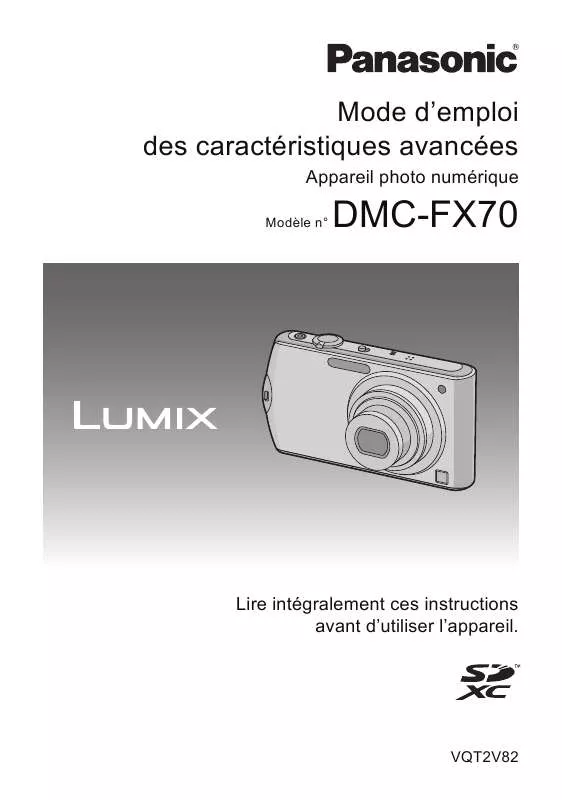 Mode d'emploi PANASONIC DMCFX70EB