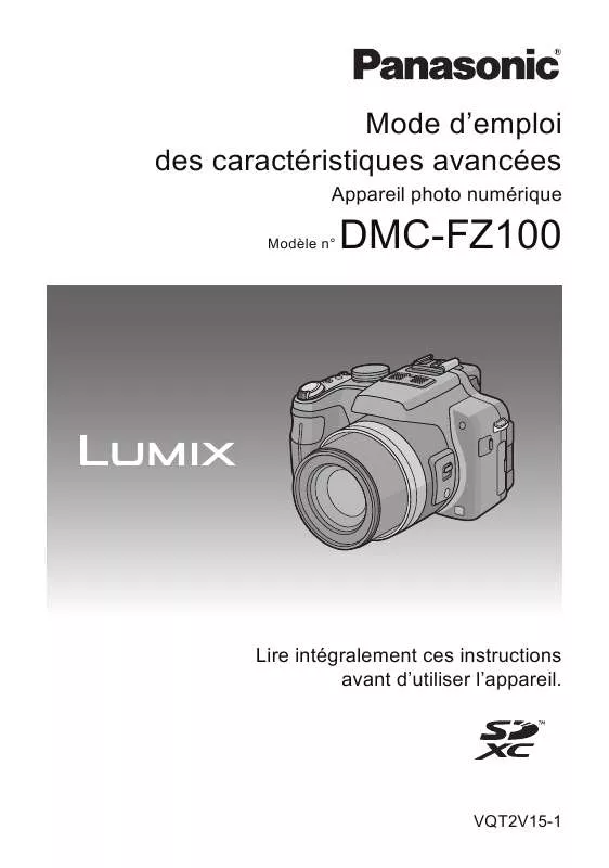 Mode d'emploi PANASONIC DMCFZ100EB