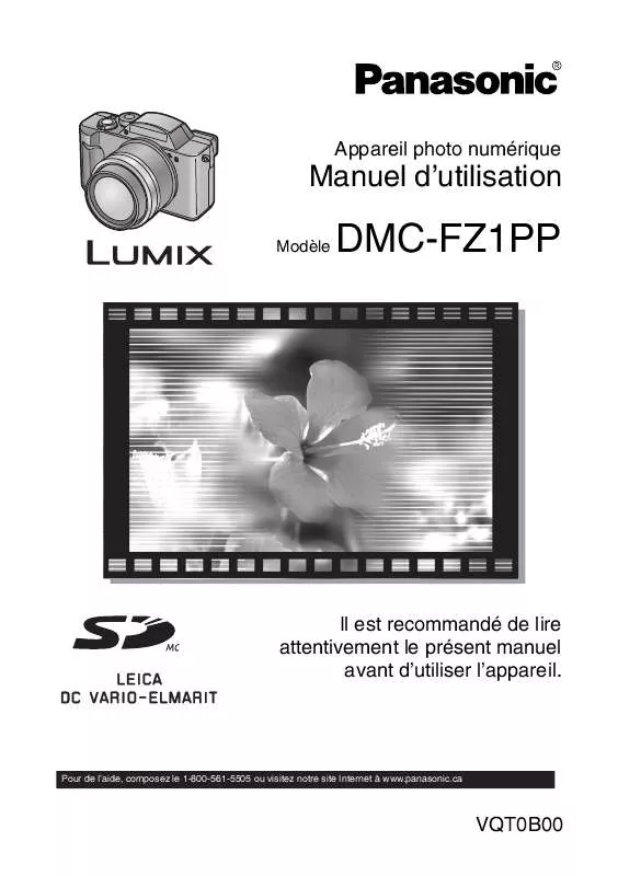 Mode d'emploi PANASONIC LUMIX DMC-FZ1PP