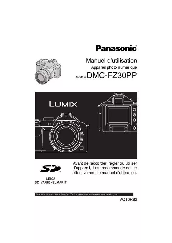 Mode d'emploi PANASONIC LUMIX DMC-FZ30PP