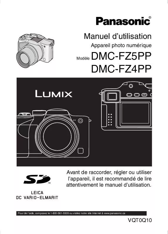 Mode d'emploi PANASONIC LUMIX DMC-FZ5PP