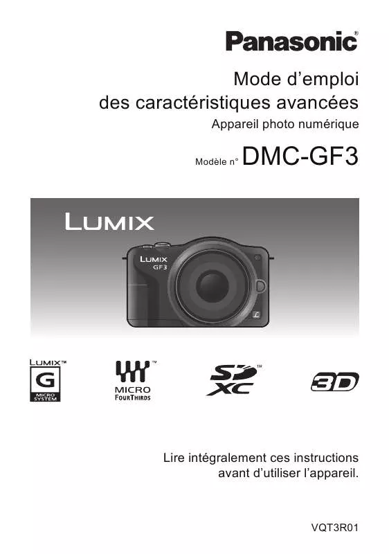 Mode d'emploi PANASONIC DMC-GF3EC