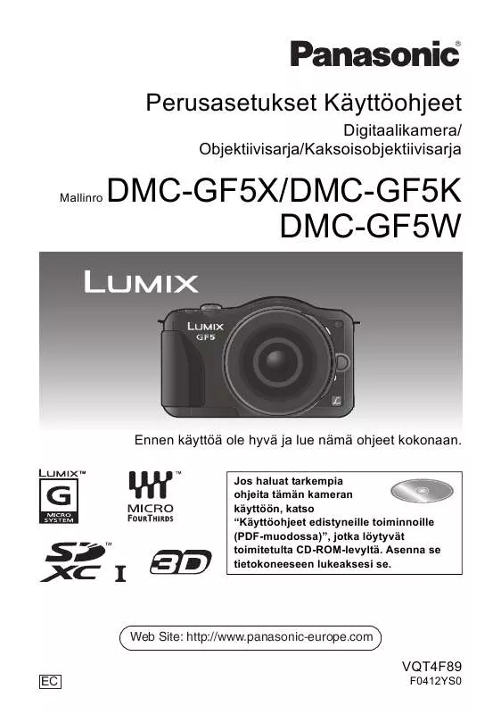 Mode d'emploi PANASONIC DMCGF5KEC