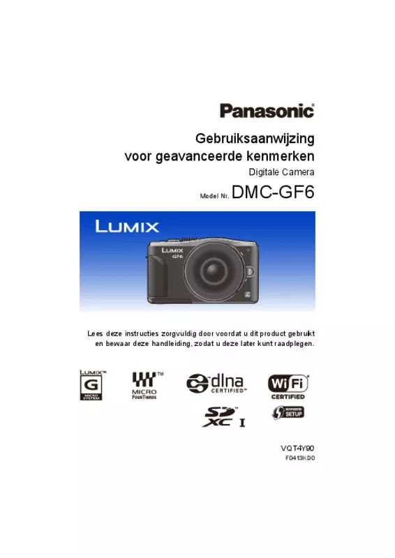 Mode d'emploi PANASONIC DMCGF6EF