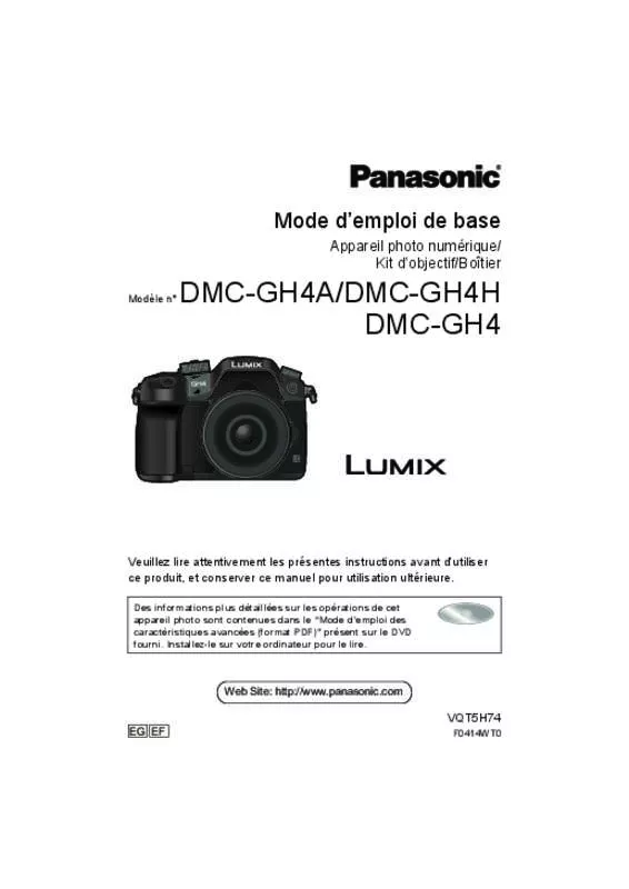 Mode d'emploi PANASONIC DMC-GH4HEG