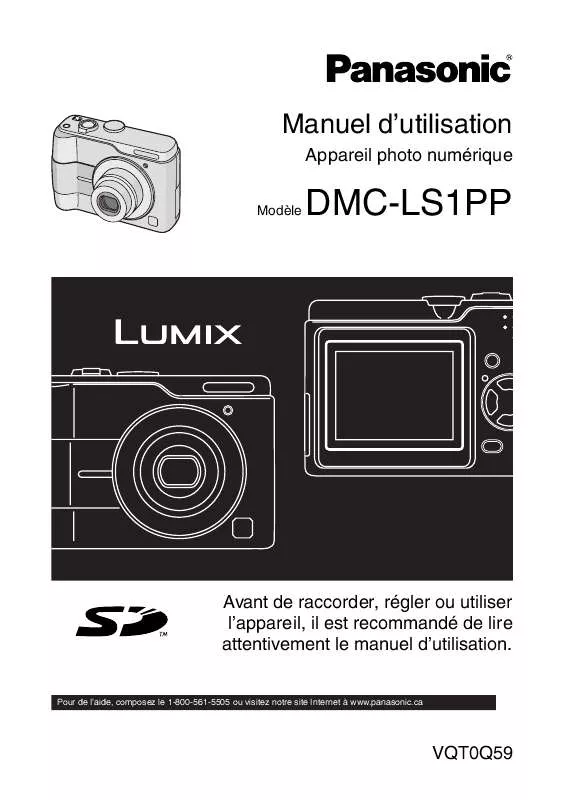 Mode d'emploi PANASONIC LUMIX DMC-LS1PP