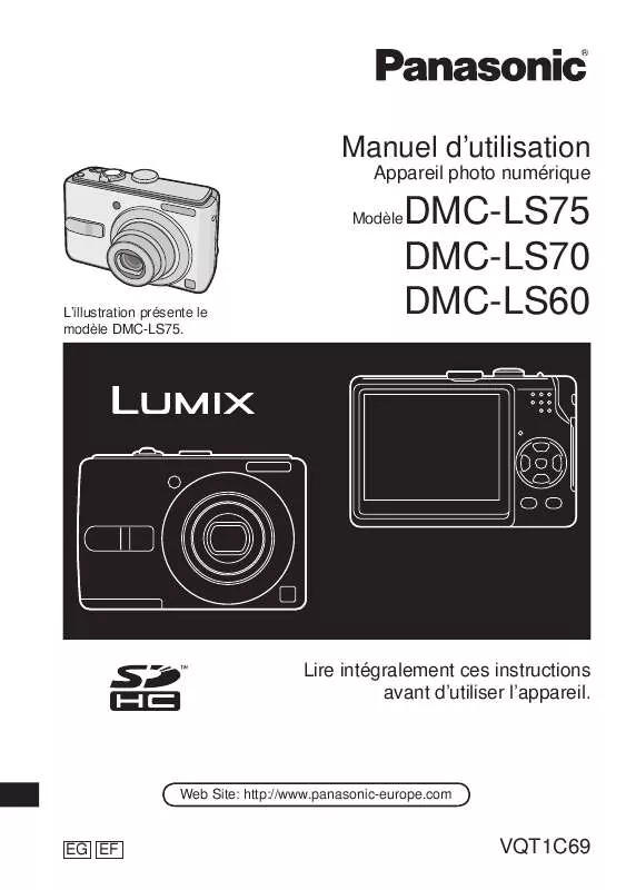 Mode d'emploi PANASONIC LUMIX DMC-LS70