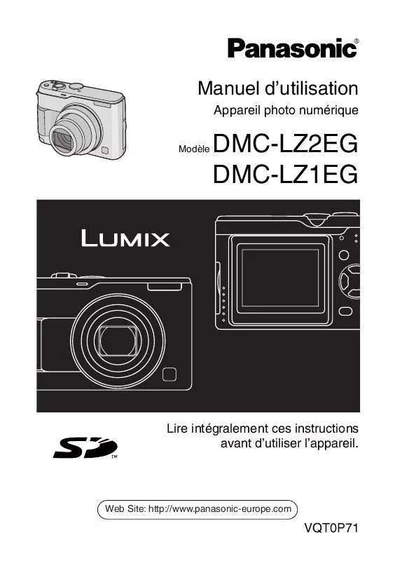 Mode d'emploi PANASONIC LUMIX DMC-LZ1EG