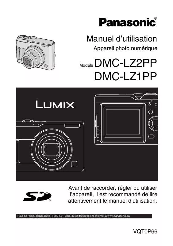 Mode d'emploi PANASONIC LUMIX DMC-LZ1PP