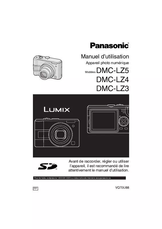 Mode d'emploi PANASONIC LUMIX DMC-LZ4