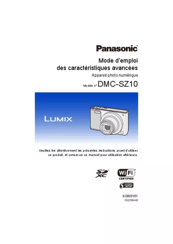 Mode d'emploi PANASONIC DMC-SZ10EF