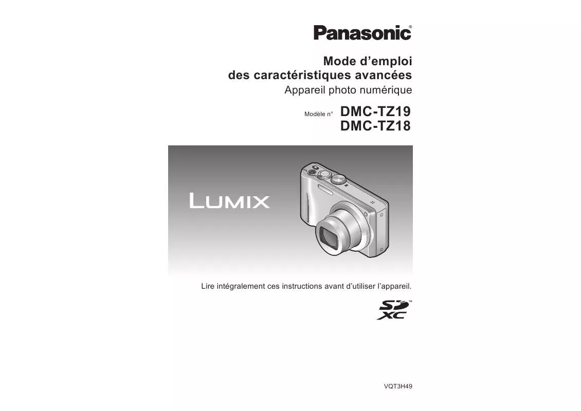 Mode d'emploi PANASONIC LUMIX DMC-TZ18EB