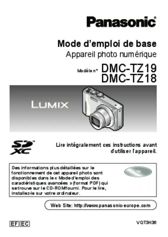 Mode d'emploi PANASONIC LUMIX DMC-TZ18EF