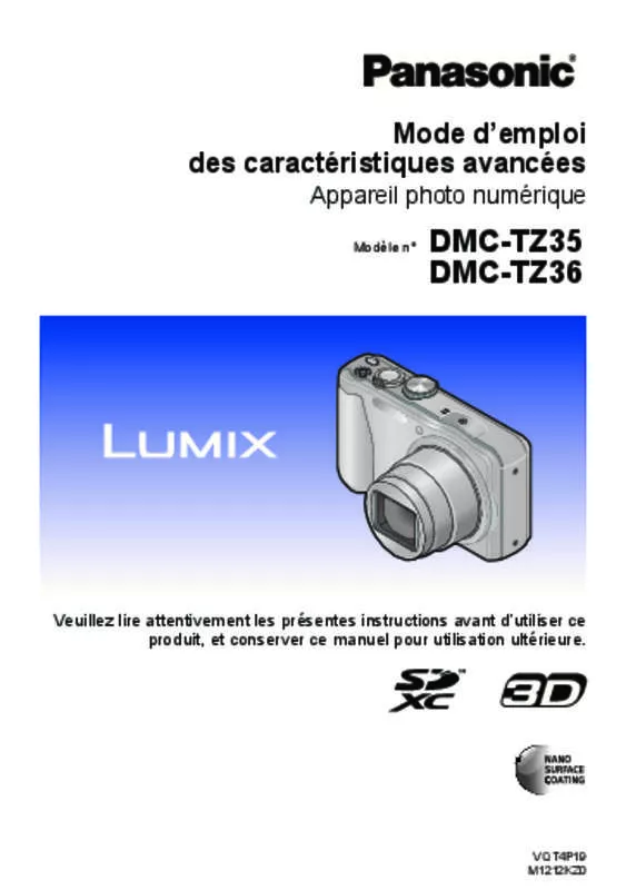 Mode d'emploi PANASONIC LUMIX DMC-TZ36EG