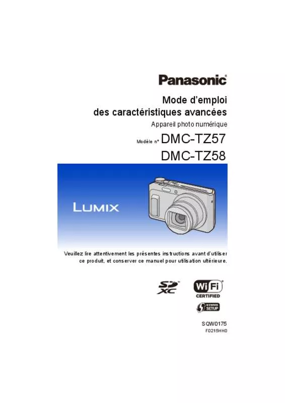 Mode d'emploi PANASONIC DMC-TZ57EF