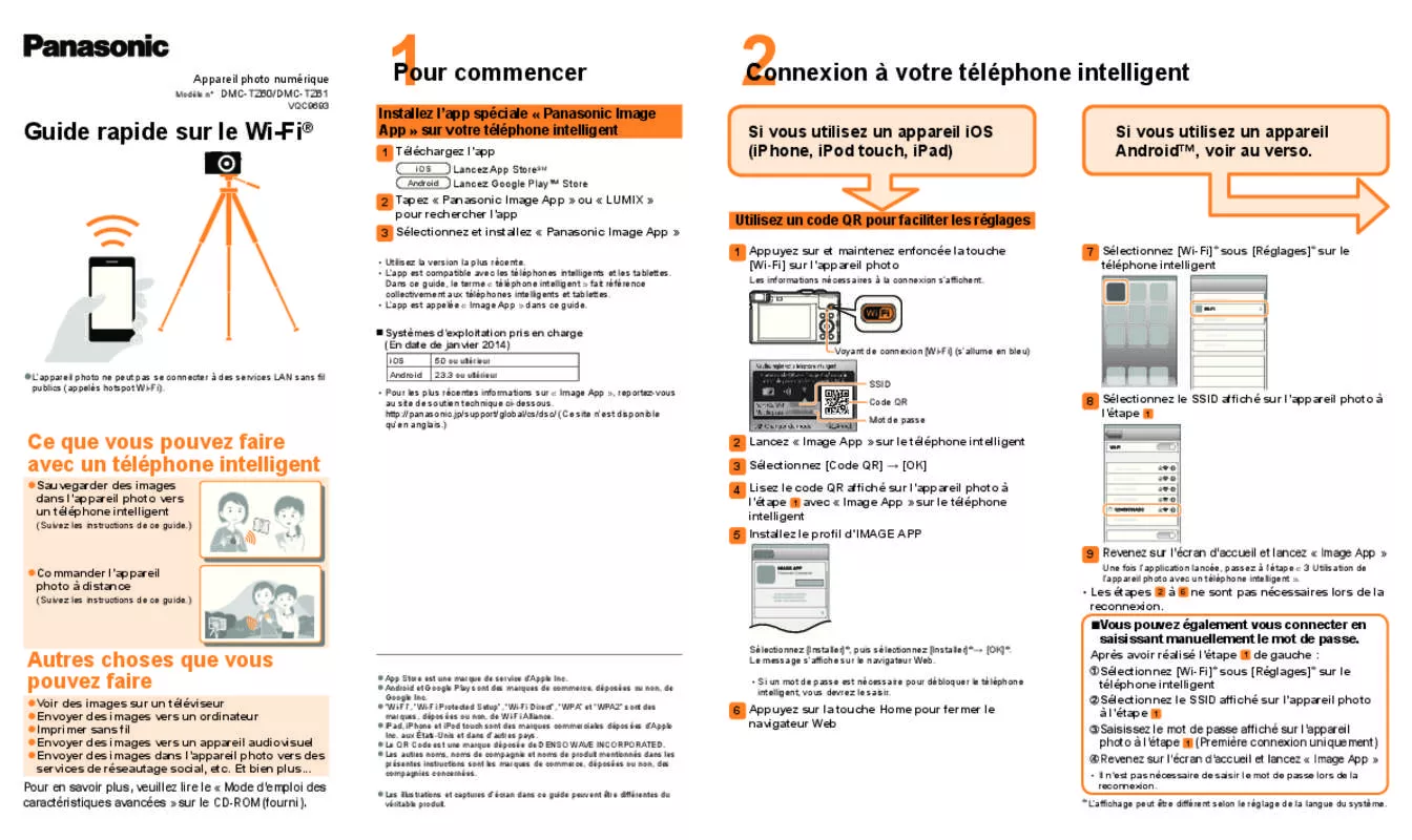 Mode d'emploi PANASONIC LUMIX DMC-TZ60EG