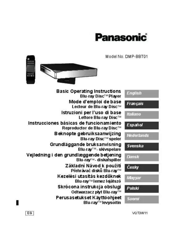 Mode d'emploi PANASONIC DMP-BD79EFK