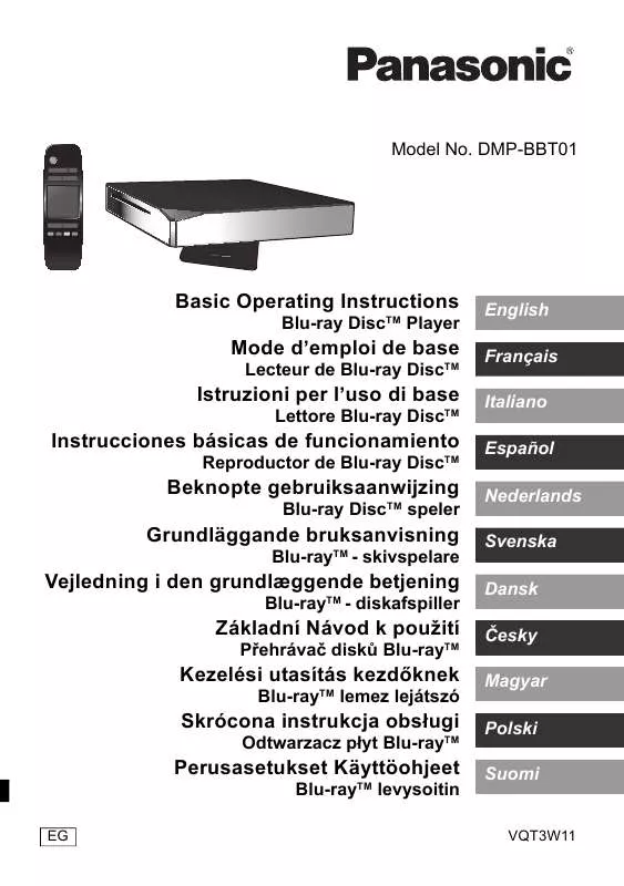 Mode d'emploi PANASONIC DMP-BBT01EG