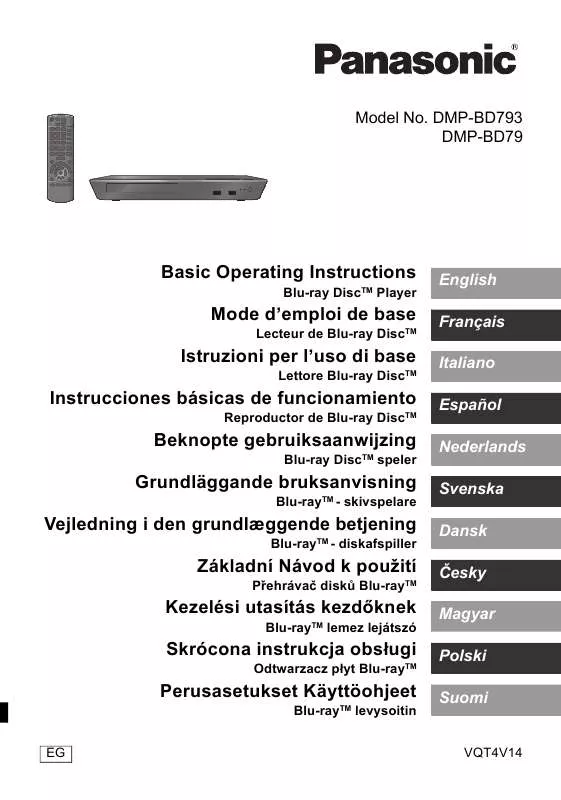 Mode d'emploi PANASONIC DMPBD79EG