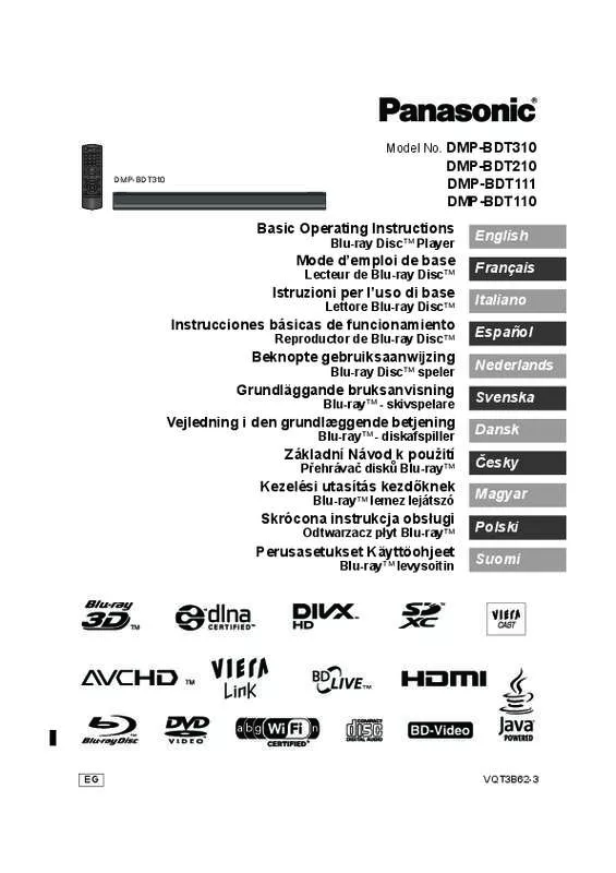 Mode d'emploi PANASONIC DMPBDT210