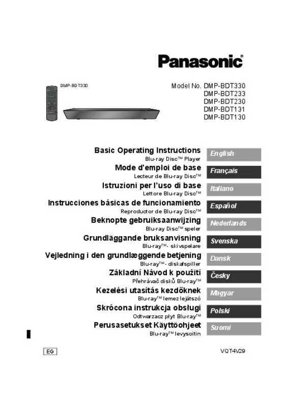 Mode d'emploi PANASONIC DMPBDT230EG