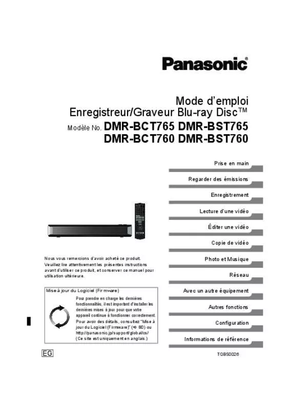 Mode d'emploi PANASONIC DMRBST760EG